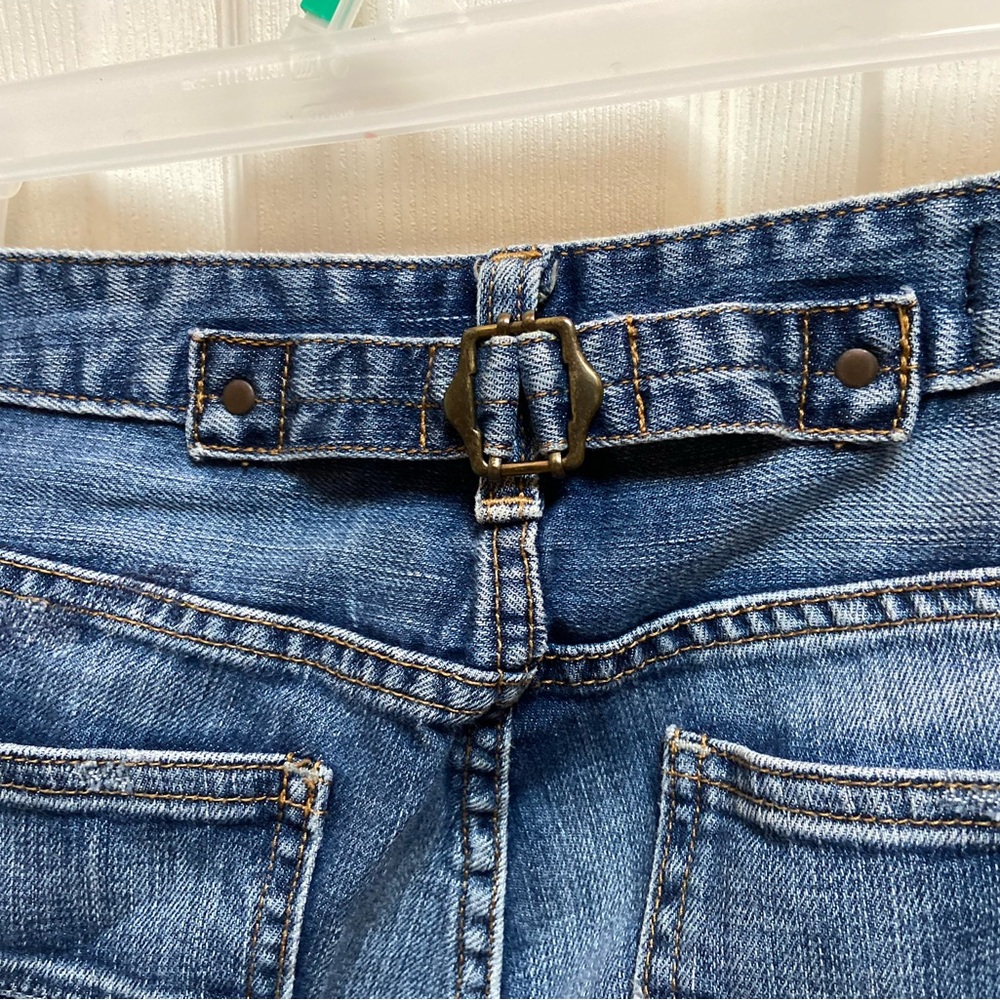 Gap Distressed Patchwork Low Rise Straight Leg Bl… - image 7